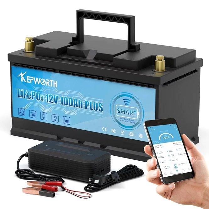 Акумулятор Kepworth LiFePO4 12V/100AH (1280W*h) Bluetooth 12V 100Ah купити в Україні