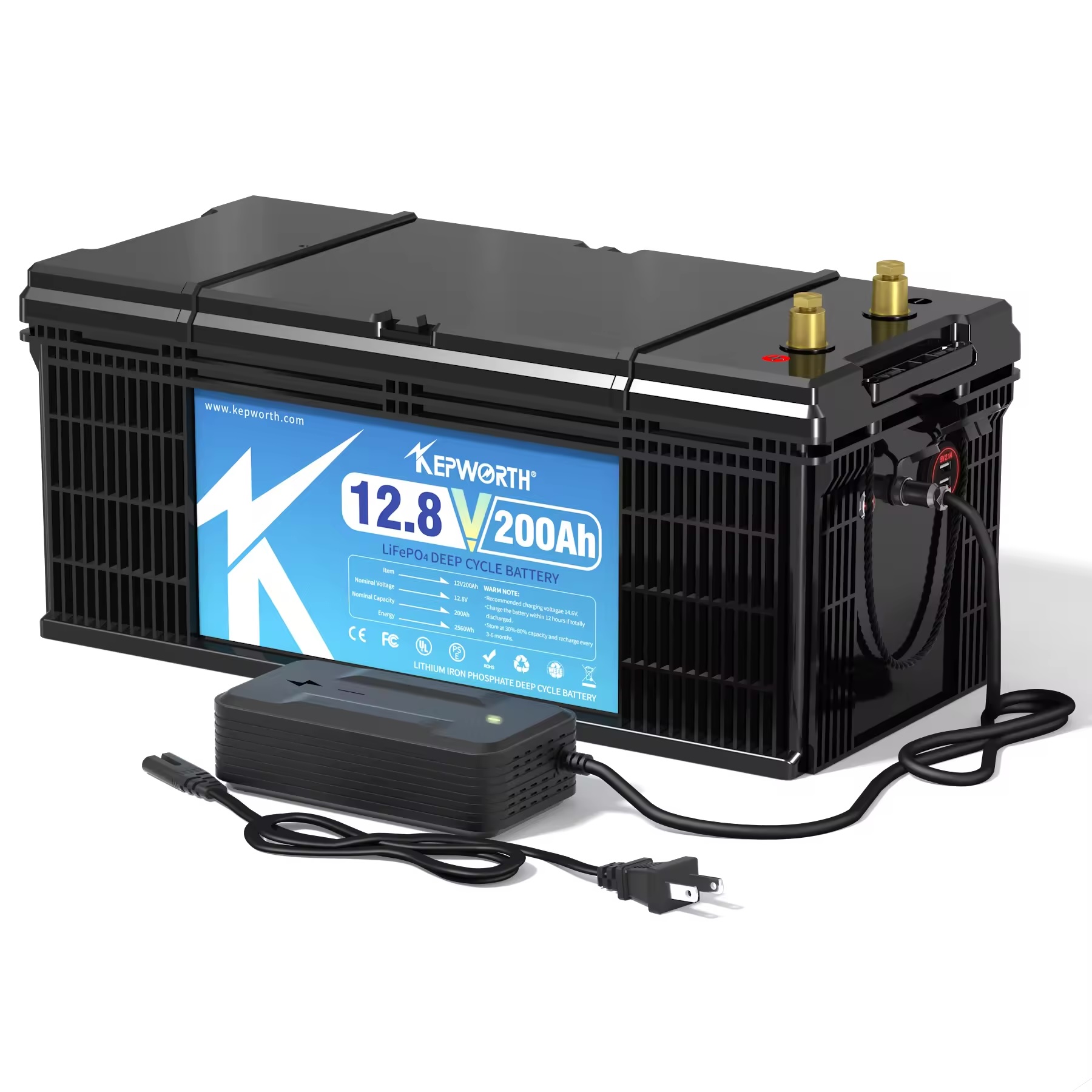 Акумулятор Kepworth LiFePO4 12V/200AH (2560W*h) 12.8V 200Ah купити в Україні