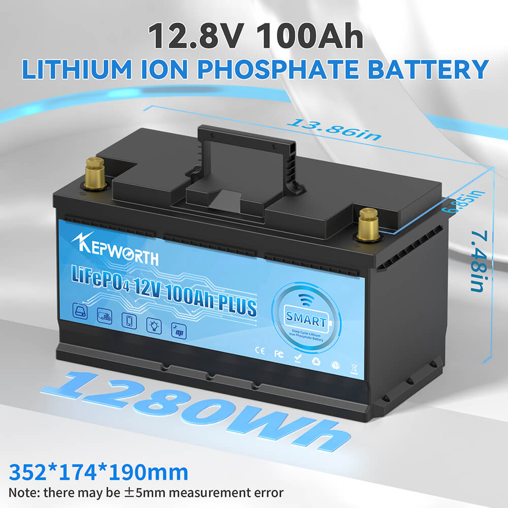 Акумулятор Kepworth LiFePO4 12V/100AH (1280W*h) Bluetooth 12V 100Ah купити в Україні