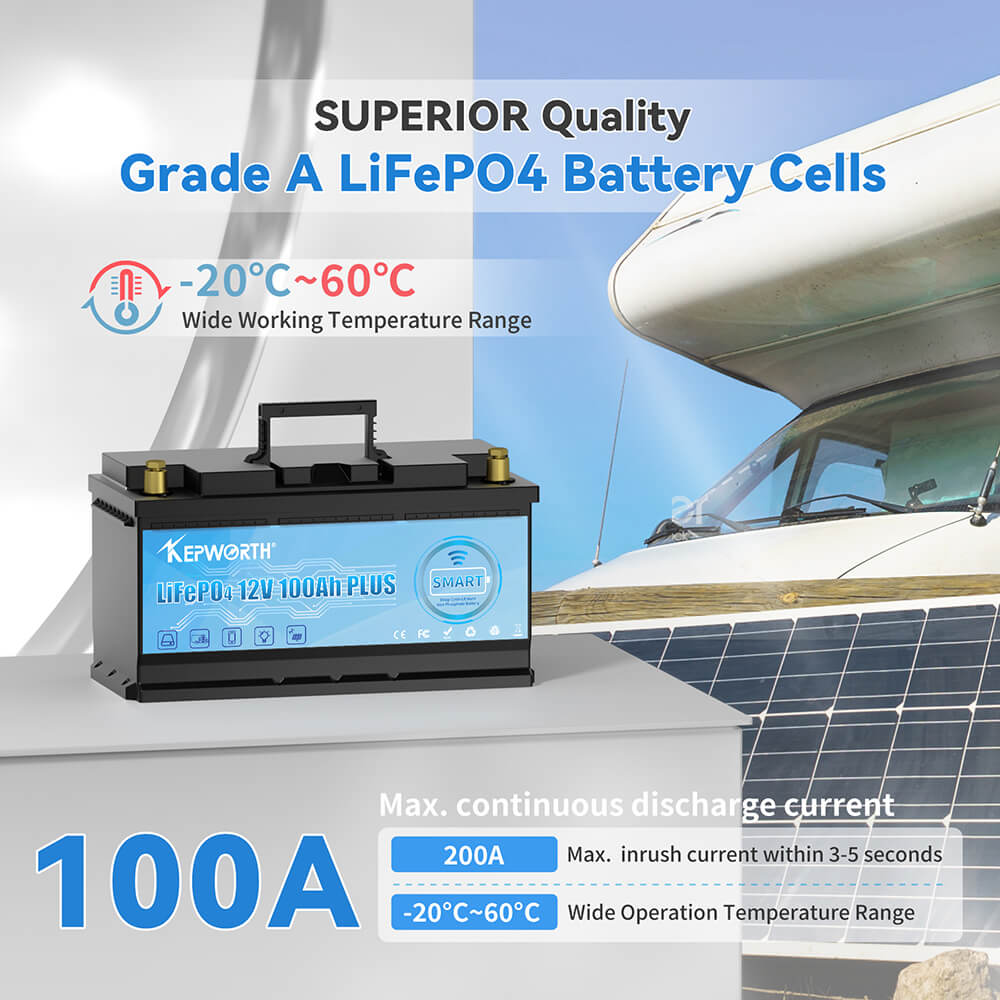Акумулятор Kepworth LiFePO4 12V/100AH (1280W*h) Bluetooth 12V 100Ah купити в Україні