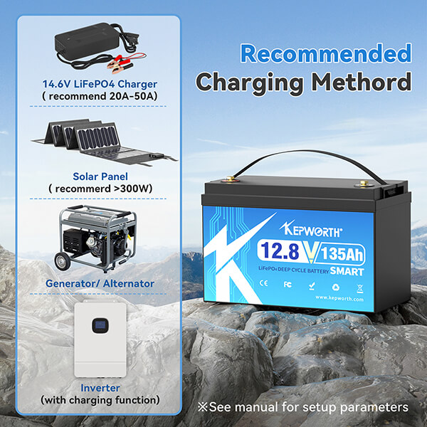 Акумулятор Kepworth LiFePO4 12V/135AH Bluetooth 12.8V 135Ah купити в Україні