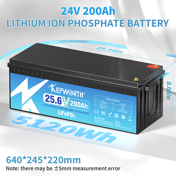 Акумулятор Kepworth LiFePO4 24V/200AH (5120W*h) 25.6V 200Ah купити в Україні