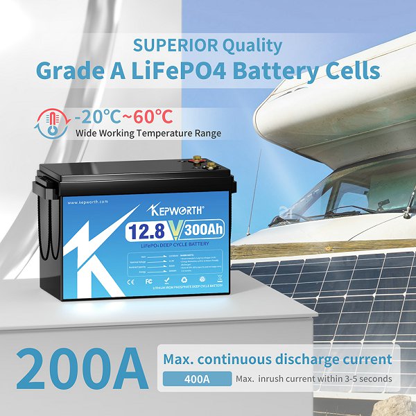 Акумулятор KEPWORTH LiFePO4 12V/300AH (3840W*h) 12.8V 300Ah купити в Україні