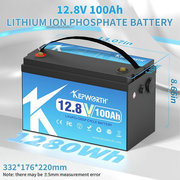 Акумулятор Kepworth LiFePO4 12V/100AH (1280W*h) 332mm 12.8V 100Ah купити в Україні