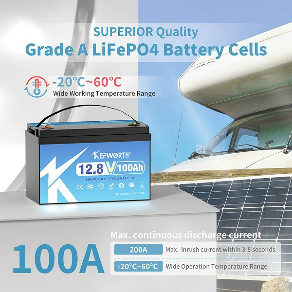 Акумулятор Kepworth LiFePO4 12V/100AH (1280W*h) 332mm 12.8V 100Ah купити в Україні