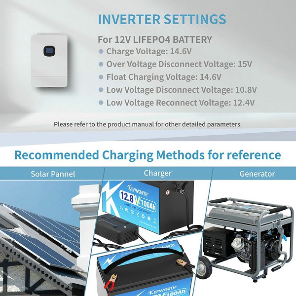 Акумулятор Kepworth LiFePO4 12V/100AH (1280W*h) 332mm 12.8V 100Ah купити в Україні