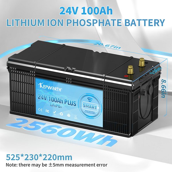Акумулятор Kepworth LiFePO4 24V/100AH (2400W*h) Bluetooth 25.6V 100Ah купити в Україні