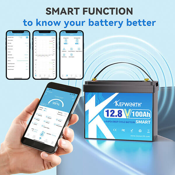 Акумулятор Kepworth LiFePO4 12V/100AH (1280W*h) Bluetooth mini 12.8V 100Ah купити в Україні
