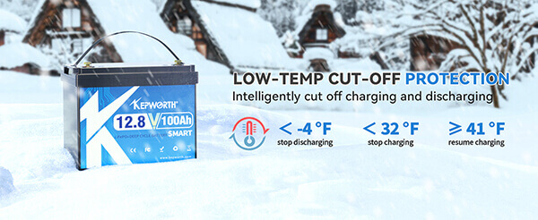 Акумулятор Kepworth LiFePO4 12V/100AH (1280W*h) Bluetooth mini 12.8V 100Ah купити в Україні