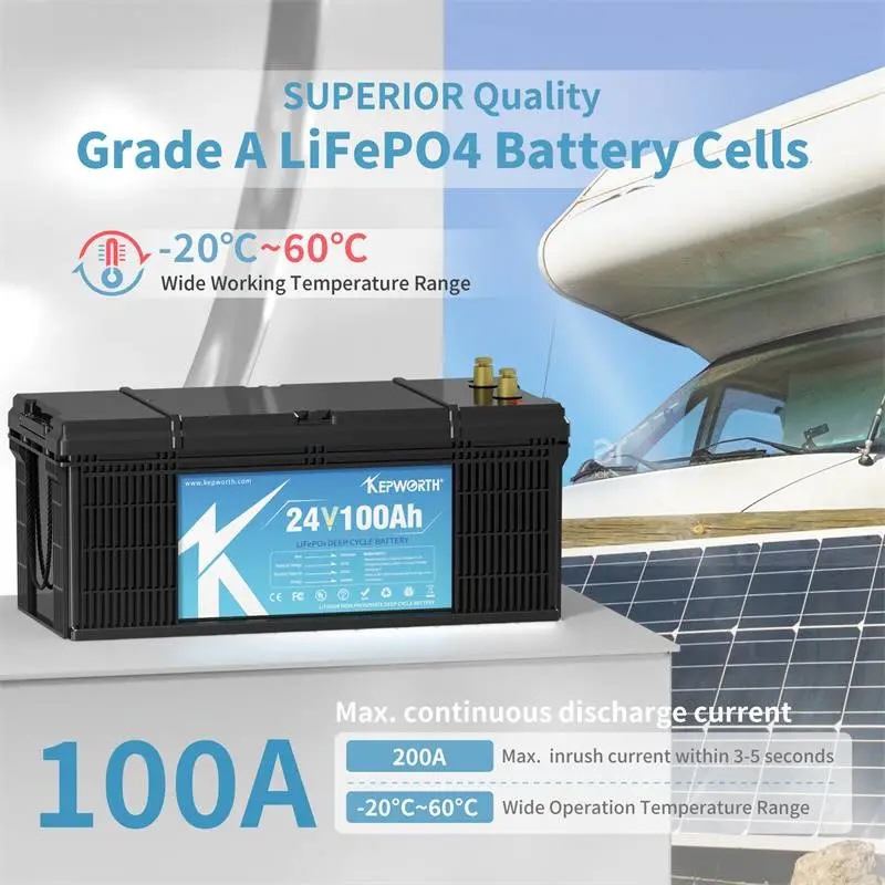 Акумулятор Kepworth LiFePO4 24V/100AH (2400W*h) 100Ah купити в Україні