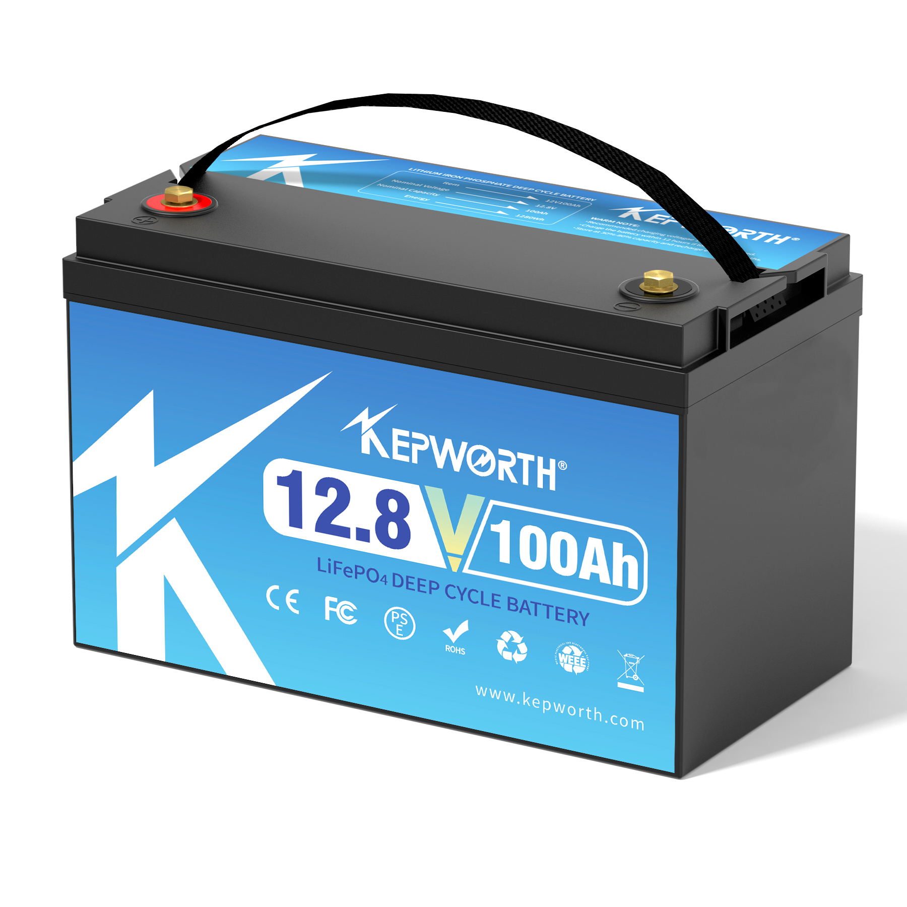 Акумулятор Kepworth LiFePO4 12V/100AH (1280W*h) 332mm без USB 100Ah купити в Україні