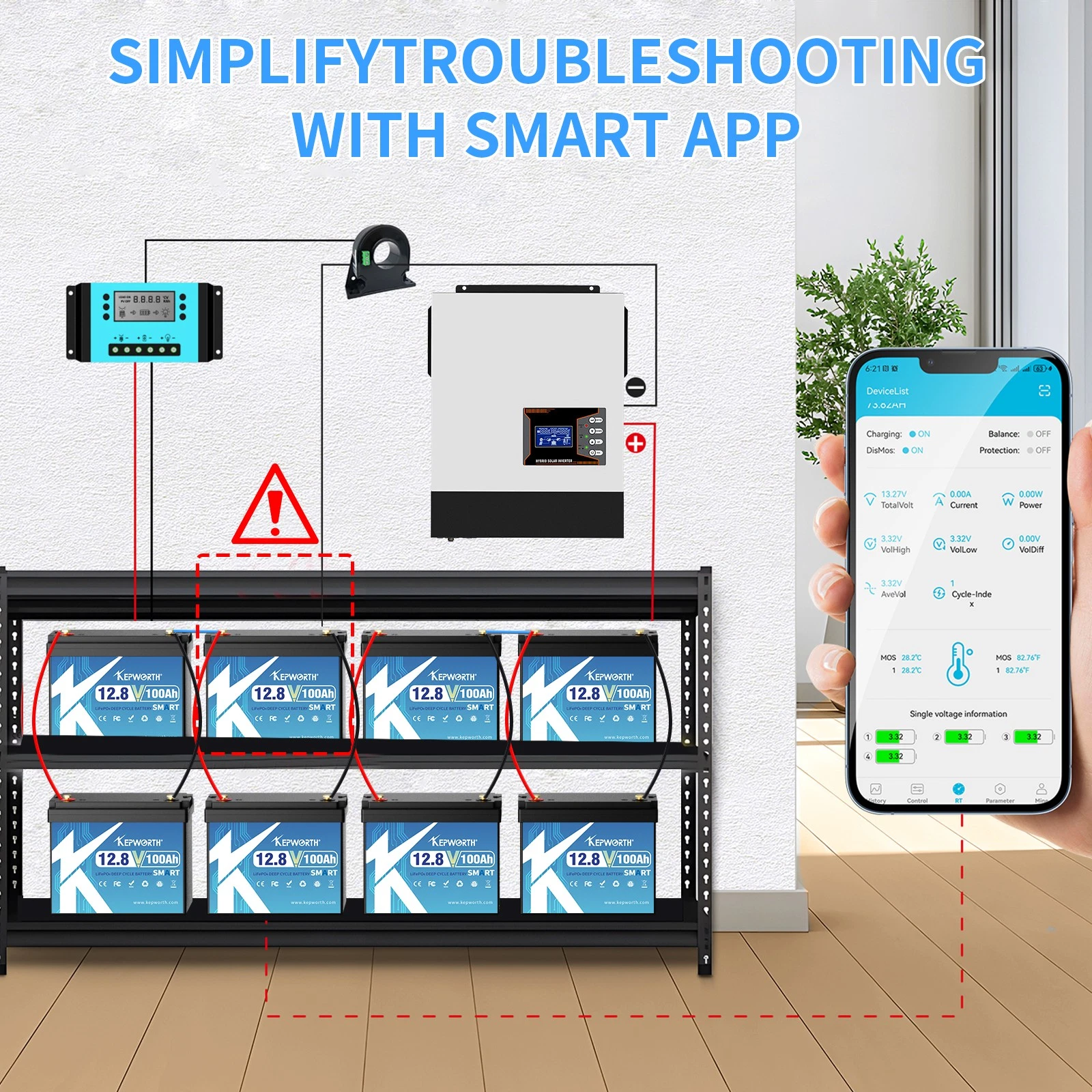 Акумулятор Kepworth LiFePO4 12V/100AH (1280W*h) Bluetooth mini 12.8V 100Ah купити в Україні