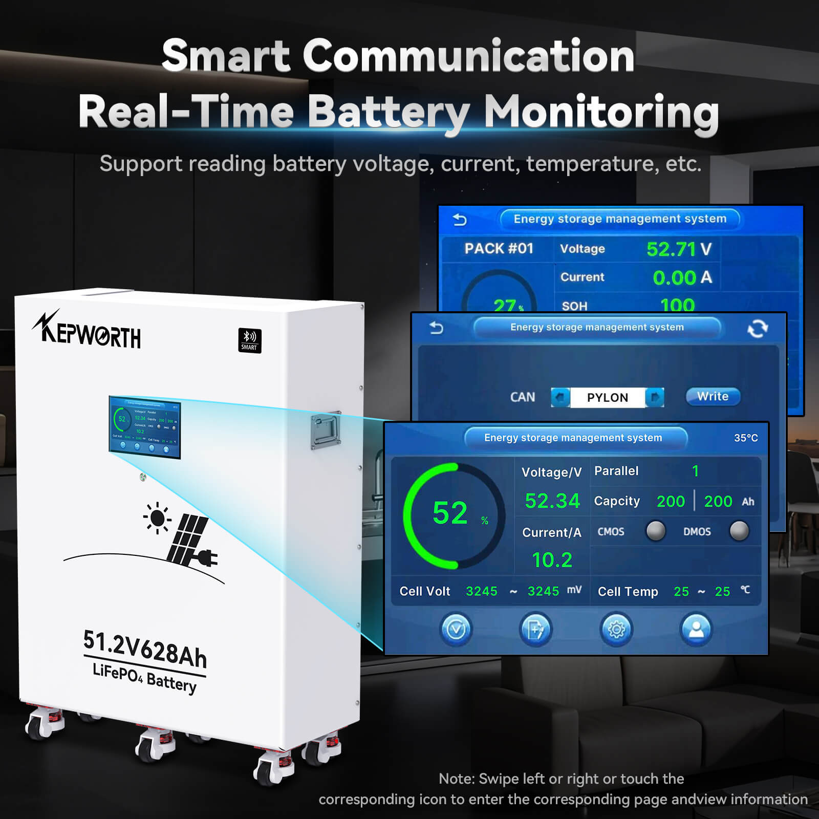 Акумулятор Kepworth LiFePO4 51.2V/628AH (32000W*h) Display 51.2V 628Ah купити в Україні