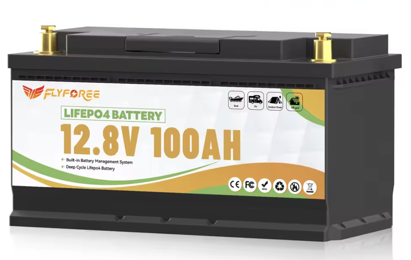 Акумулятор FLYFOREE LiFePO4 12V/100AH (1280W*h) 352mm Bluetooth 100Ah купити в Україні
