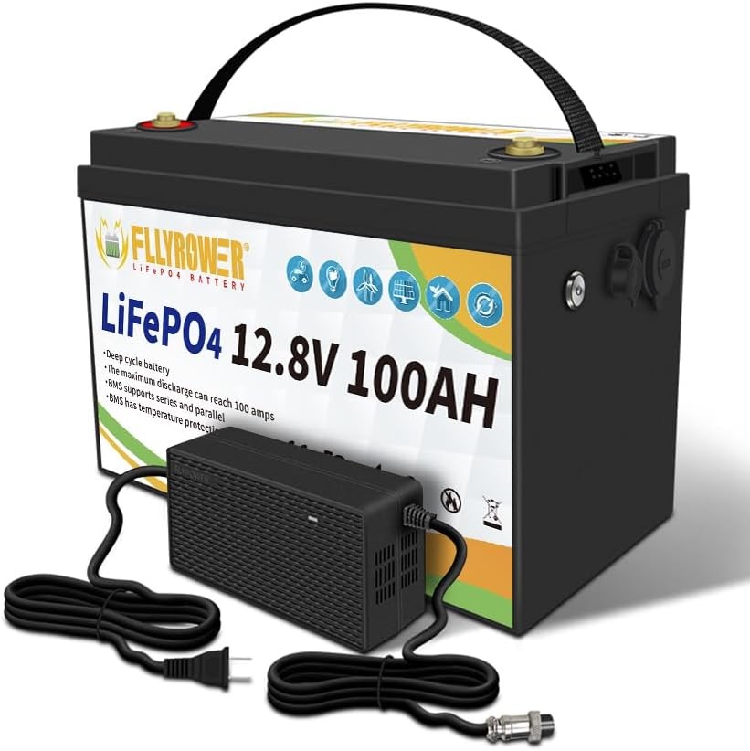 Акумулятор FLLYROWER LiFePO4 12V/100AH (1280W*h) 332mm Bluetooth 100Ah купити в Україні