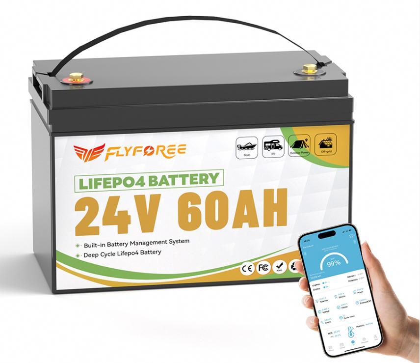 Акумулятор FLYFOREE LiFePO4 24V/60AH (1536W*h) Bluetooth 25.6V 60Ah купити в Україні