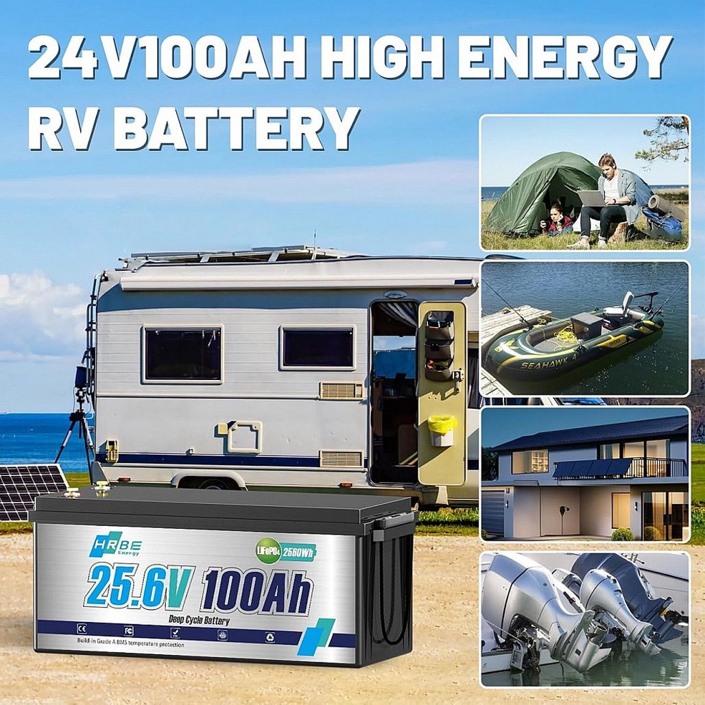 Акумулятор HRBE Energy LiFePO4 24V 100Ah (25.6V/100Ah/2560Wh) Bluetooth 100Ah купити в Україні