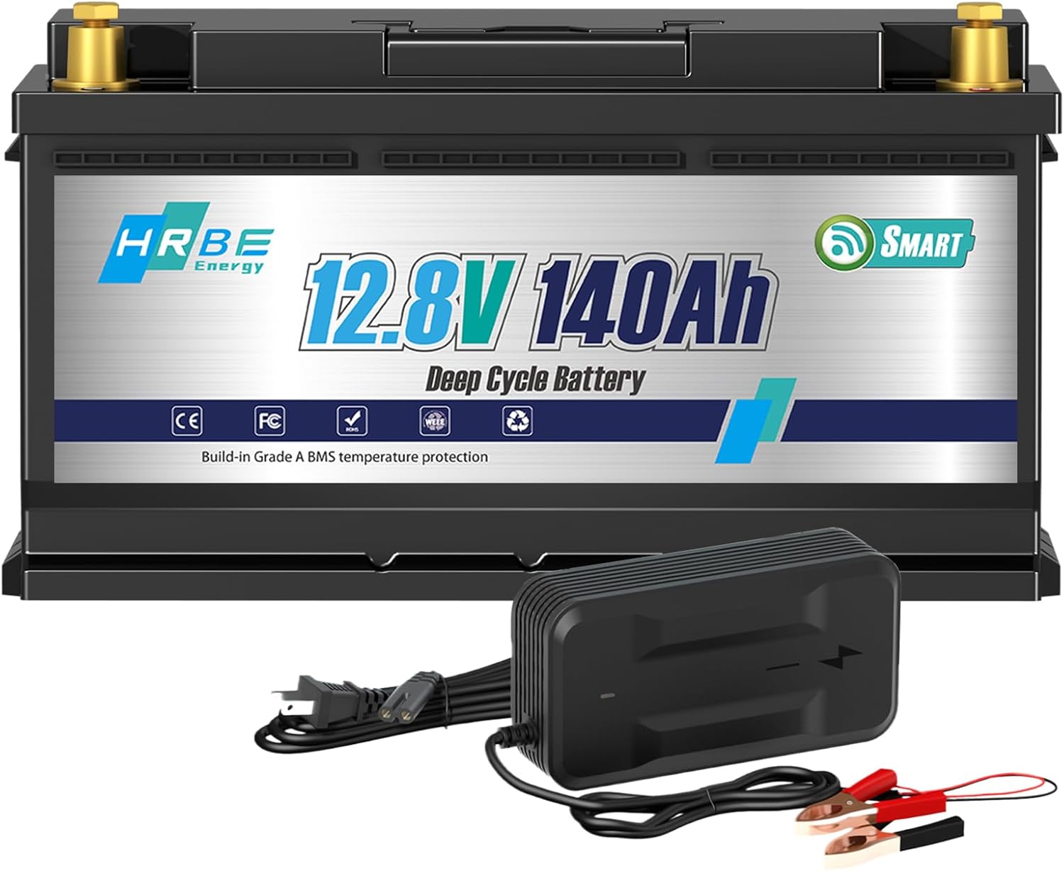 Акумулятор HRBE Energy LiFePO4 12V/140AH Bluetooth 140Ah купити в Україні