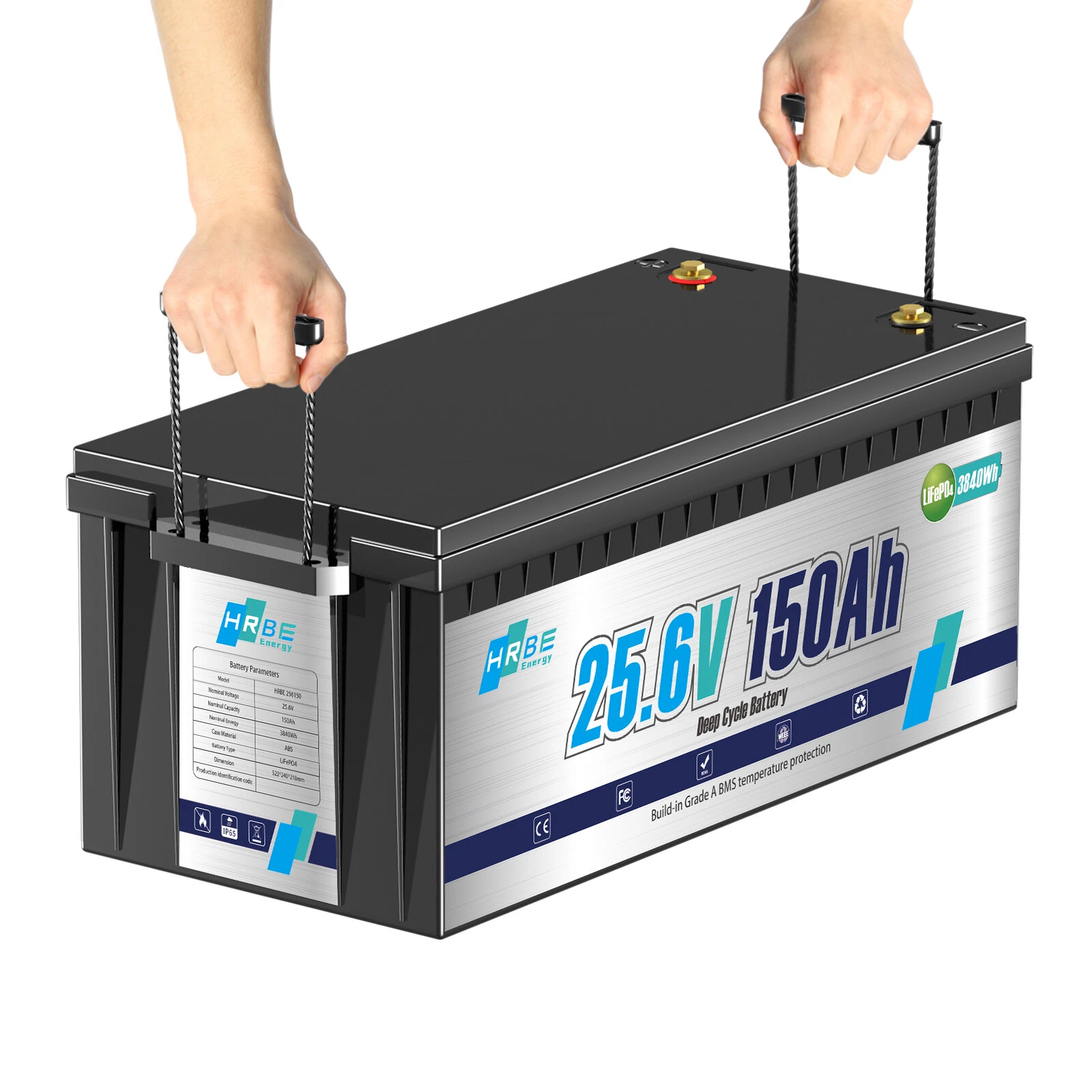 Акумулятор HRBE Energy LiFePO4 24V/150AH (3840W*h) 150Ah купити в Україні