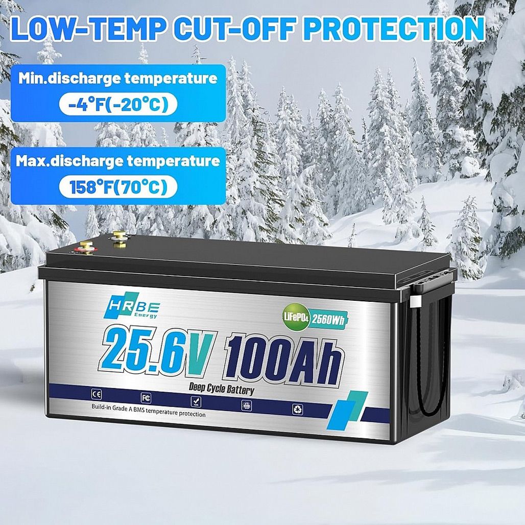 Акумулятор HRBE Energy LiFePO4 24V 100Ah (25.6V/100Ah/2560Wh) Bluetooth 100Ah купити в Україні
