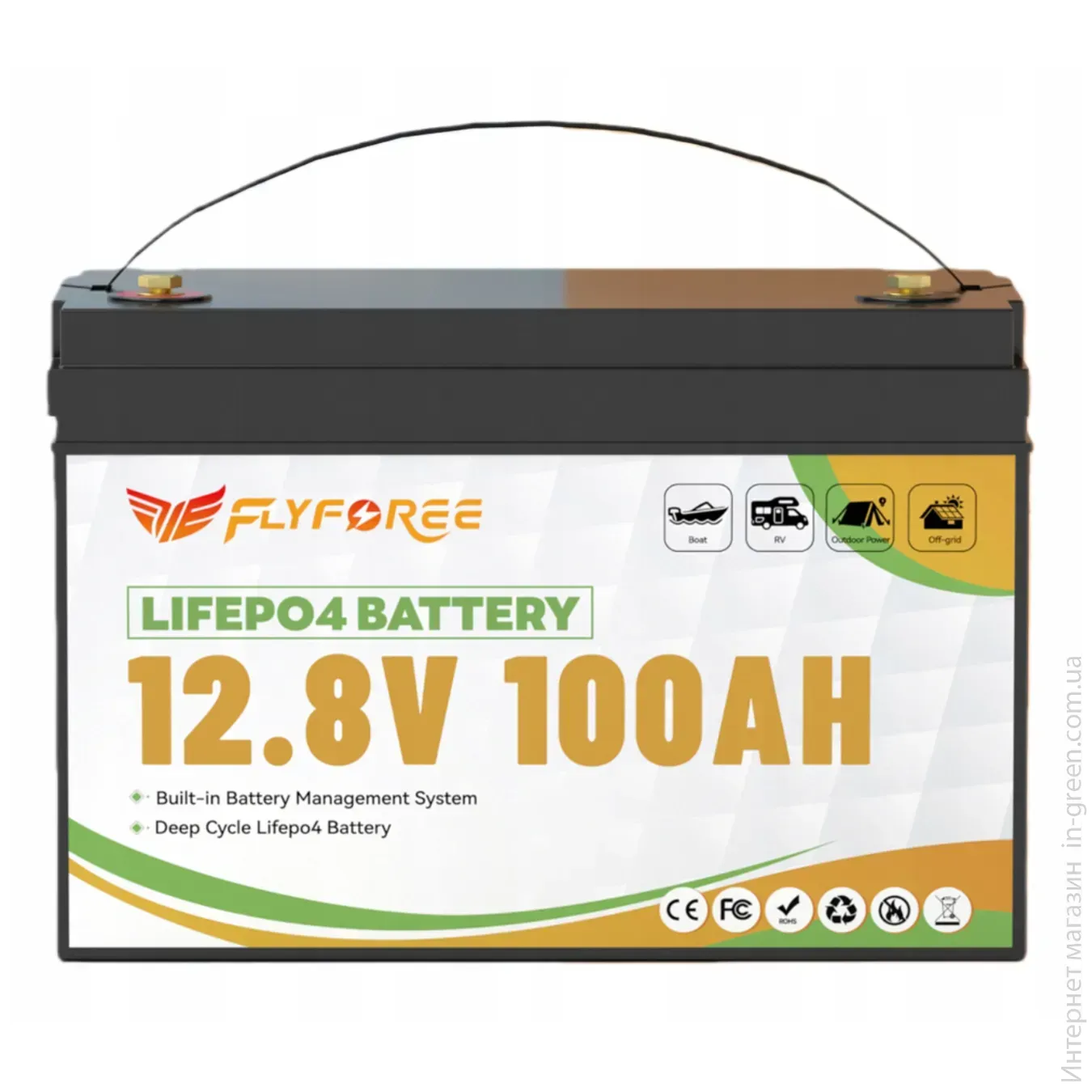 Акумулятор FLYFOREE LiFePO4 12V/100AH (1280W*h) Bluetooth 100Ah купити в Україні